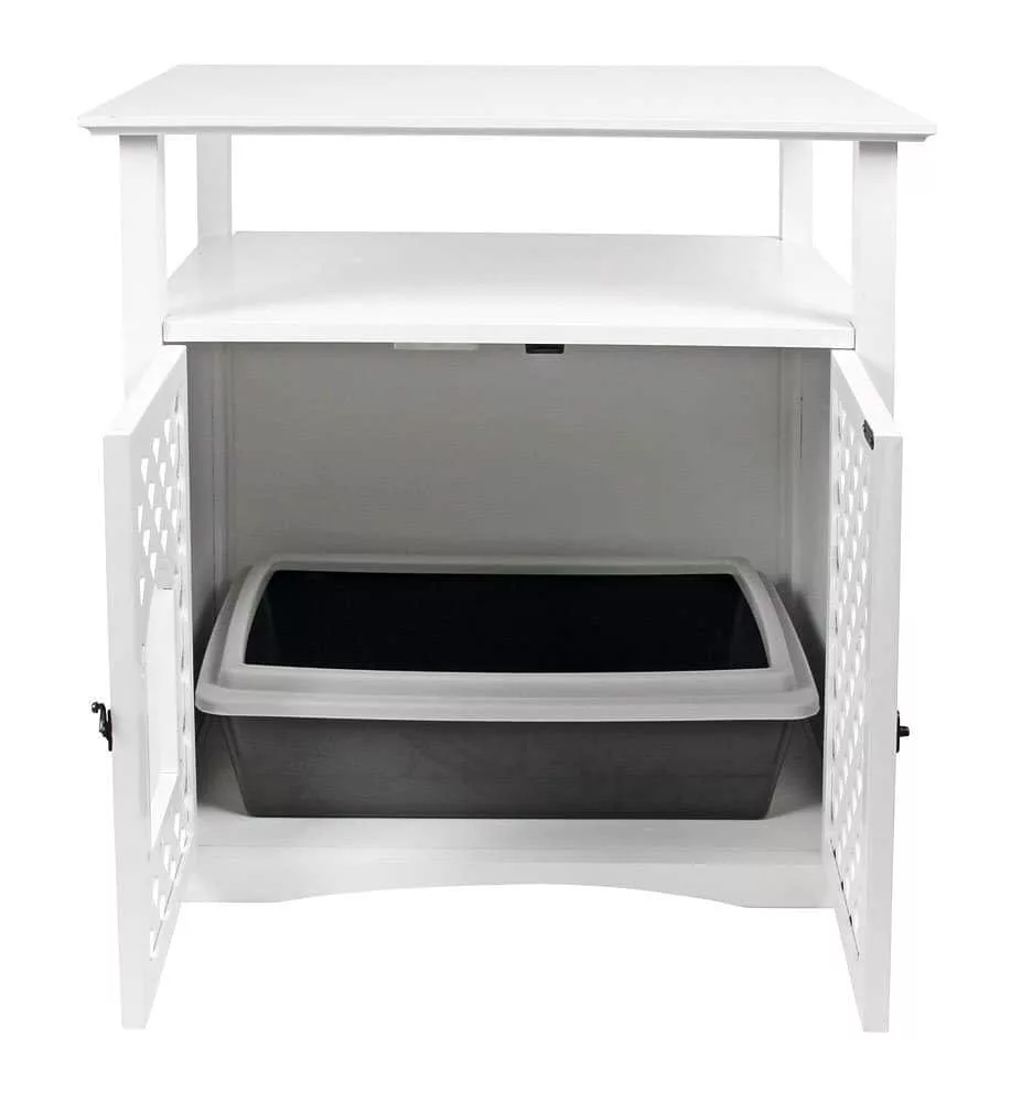 Helena Cat Litter Cabinet – White - Image 5